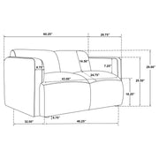 Dorset 3-piece Upholstered Round Track Arm Sofa Set White - 509811-S3