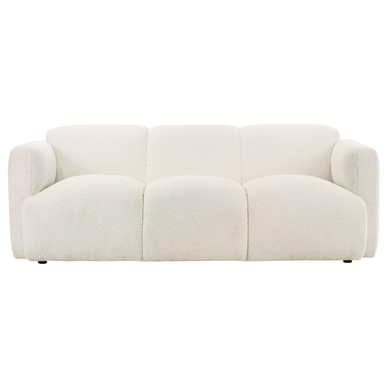 Dorset 3-piece Upholstered Round Track Arm Sofa Set White - 509811-S3
