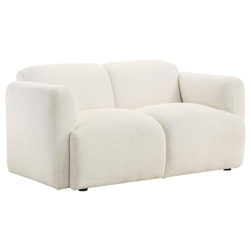 Dorset 3-piece Upholstered Round Track Arm Sofa Set White - 509811-S3
