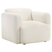 Dorset Fabric Upholstered Round Track Arm Accent Chair White - 509813