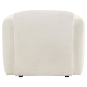 Dorset Fabric Upholstered Round Track Arm Accent Chair White - 509813