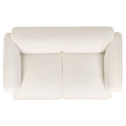 Dorset Fabric Upholstered Round Track Arm Loveseat White - 509812