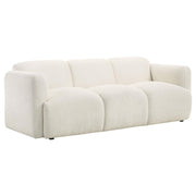 Dorset Fabric Upholstered Round Track Arm Sofa White - 509811