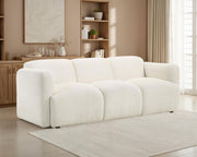 Dorset Fabric Upholstered Round Track Arm Sofa White - 509811
