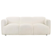Dorset Fabric Upholstered Round Track Arm Sofa White - 509811
