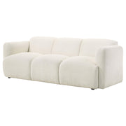 Dorset Fabric Upholstered Round Track Arm Sofa White - 509811