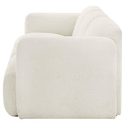 Dorset Fabric Upholstered Round Track Arm Sofa White - 509811