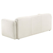 Dorset Fabric Upholstered Round Track Arm Sofa White - 509811