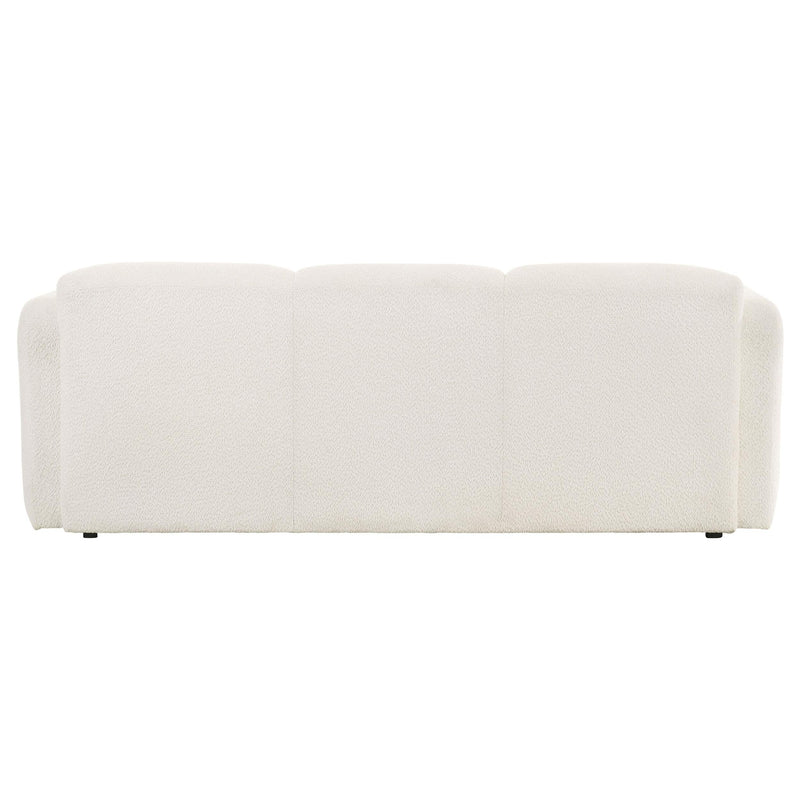 Dorset Fabric Upholstered Round Track Arm Sofa White - 509811