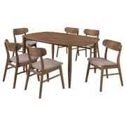 Dortch 7-piece Oval Solid Wood Dining Set Walnut - 108461-S7