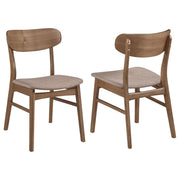 Dortch Dining Side Chair Walnut and Brown (Set of 2) - 108462