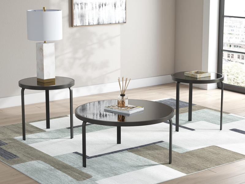 Dorylin Black Table (Set of 3) - T139-13