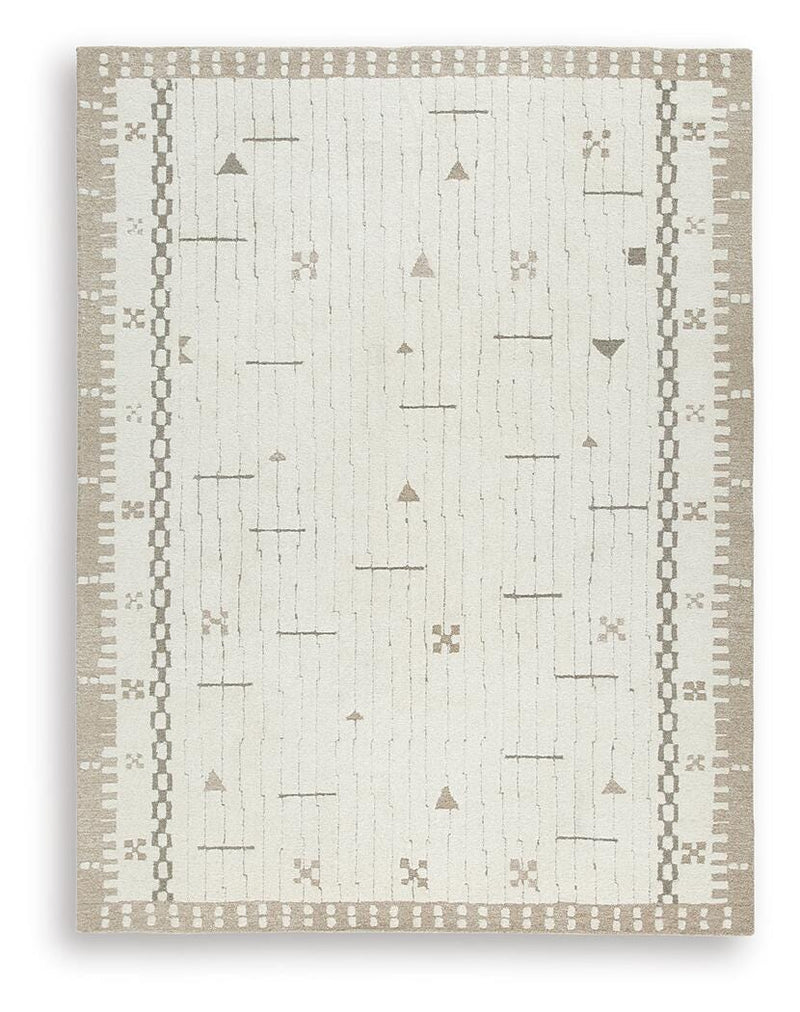 Dot Cream/Brown/Taupe 7'8" x 10' Area Rug - R407651