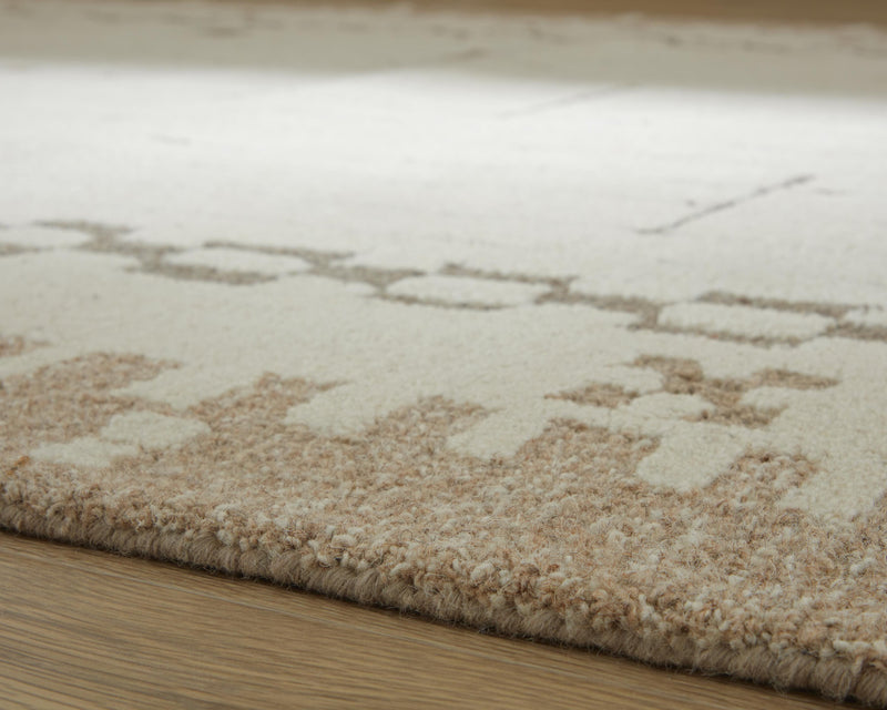 Dot Cream/Brown/Taupe 7'8" x 10' Area Rug - R407651