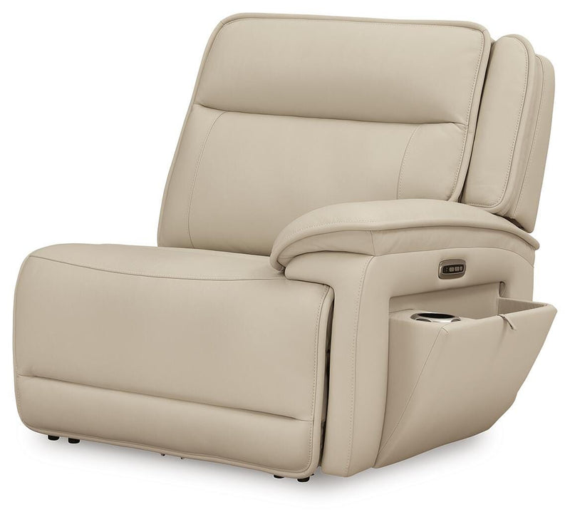 Double Deal Almond 5-Piece Reclining Sectional with Console - U13001S8