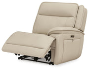 Double Deal Almond 5-Piece Reclining Sectional with Console - U13001S8