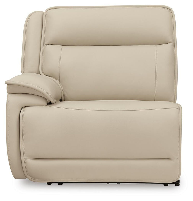 Double Deal Almond 5-Piece Reclining Sectional with Console - U13001S8