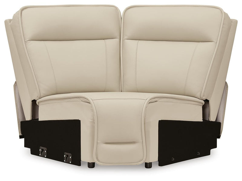 Double Deal Almond 6-Piece Reclining Sectional - U13001S7
