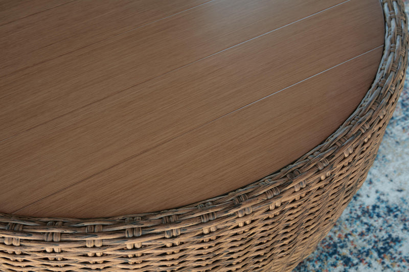 Double Point Beige Outdoor Coffee Table - PCP503-708