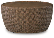 Double Point Outdoor Sofa, Loveseat and 2 Lounge Chairs with Coffee Table in Beige - PKG024029