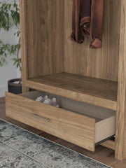 Dovander Brown Hall Tree with Storage Bench - W1121-79