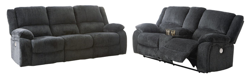 Draycoll Slate Power Reclining Living Room Set - DMV FurnitureLiving Room Set