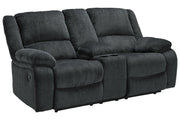Draycoll Slate Reclining Loveseat with Console - DMV FurnitureLoveseat