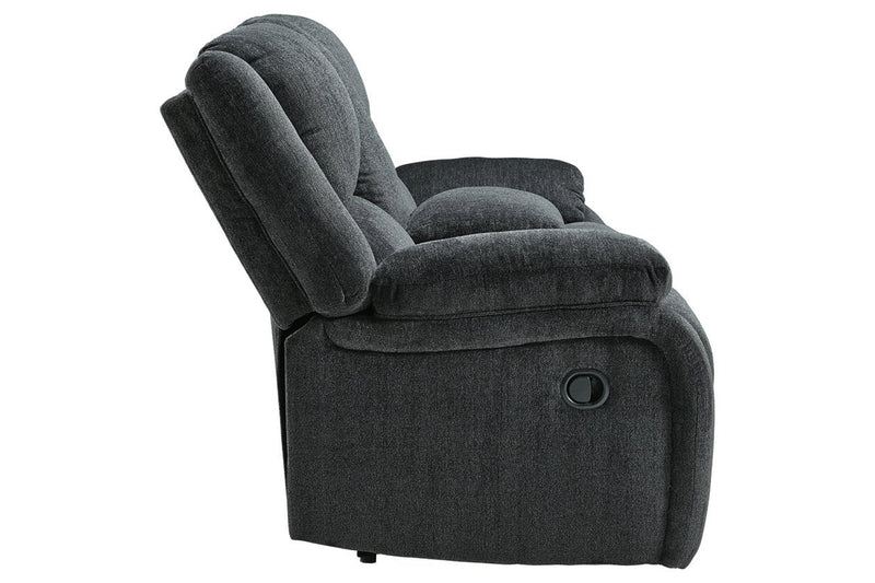 Draycoll Slate Reclining Loveseat with Console - DMV FurnitureLoveseat