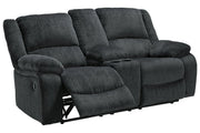 Draycoll Slate Reclining Loveseat with Console - DMV FurnitureLoveseat