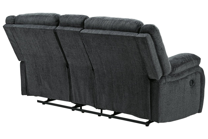 Draycoll Slate Reclining Loveseat with Console - DMV FurnitureLoveseat