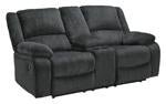 Draycoll Slate Reclining Loveseat with Console - DMV FurnitureLoveseat