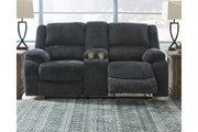 Draycoll Slate Reclining Loveseat with Console - DMV FurnitureLoveseat