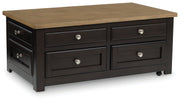 Drazmine Brown Lift-Top Coffee Table - T734-20