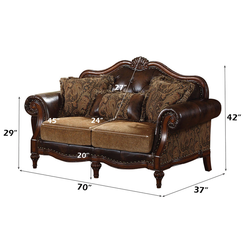 Dreena Loveseat W/3 Pillows - 05496
