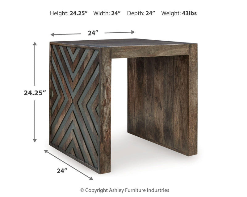 Dreggan Coffee Table with 2 End Tables in Brown - PKG020846