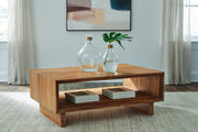 Dressonni Coffee Table with 2 End Tables in Brown - PKG020850