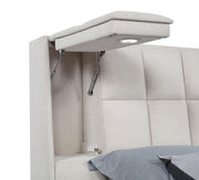 Dreux Upholstered California King Panel Platform Bed Cream - 315948CRMKW