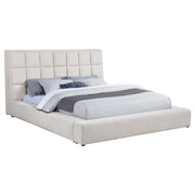 Dreux Upholstered California King Panel Platform Bed Cream - 315948CRMKW