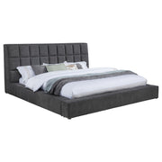 Dreux Upholstered California King Panel Platform Bed Grey - 315948GRYKW
