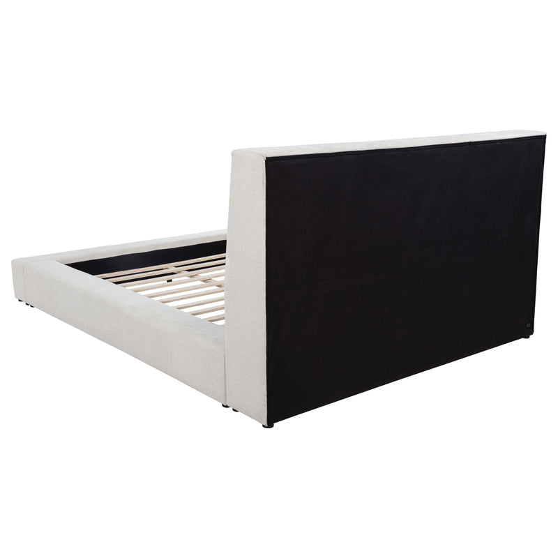 Dreux Upholstered Eastern King Panel Platform Bed Cream - 315948CRMKE