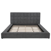 Dreux Upholstered Queen Panel Platform Bed Grey - 315948GRYQ
