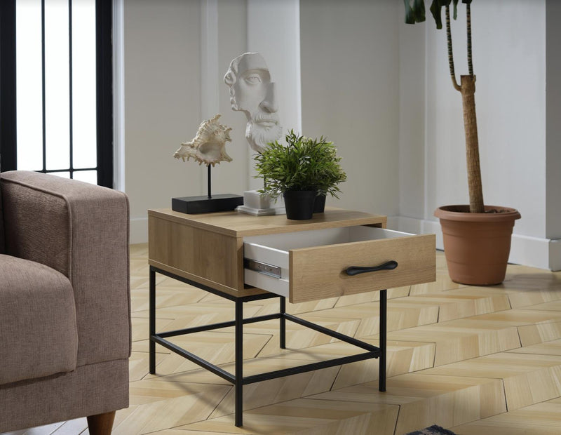 Drift end Table 1 Piece - DMV FurnitureEnd Table