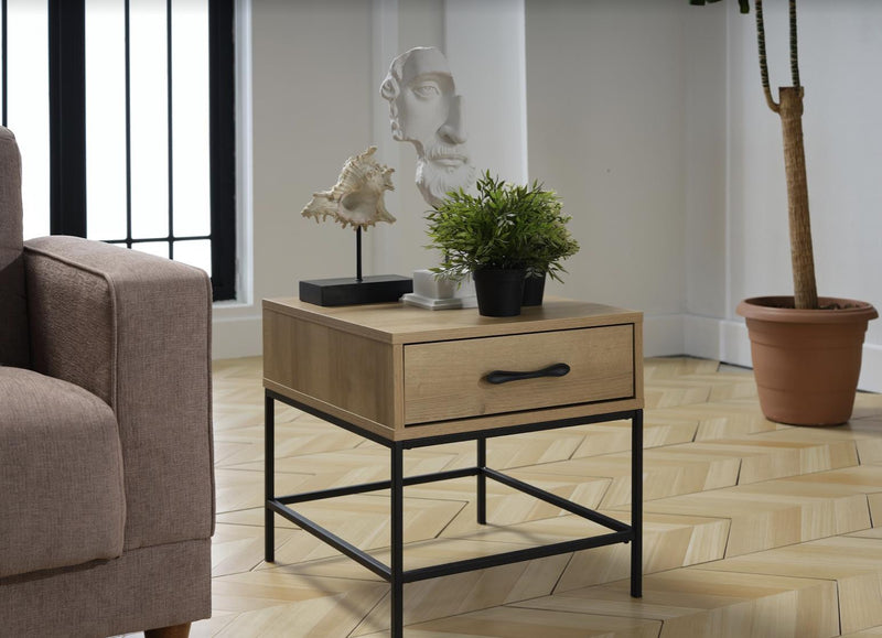 Drift end Table 1 Piece - DMV FurnitureEnd Table