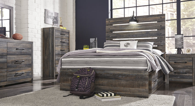 Drystan Brown Full Side Storage Platform Bed - DMV FurnitureFull Bed
