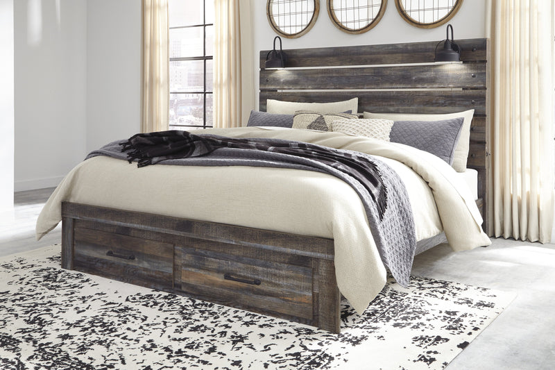 Drystan Brown King Footboard Storage Bed - DMV FurnitureKing Bed