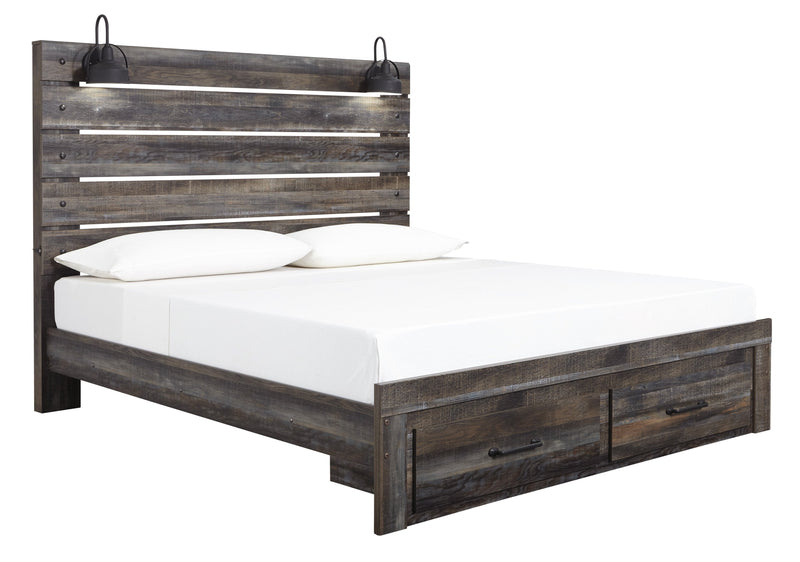 Drystan Brown King Footboard Storage Bed - DMV FurnitureKing Bed