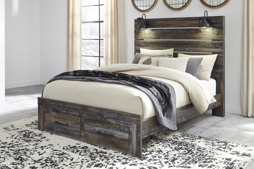 Drystan Brown Queen Footboard Storage Bed - DMV FurnitureQueen Bed