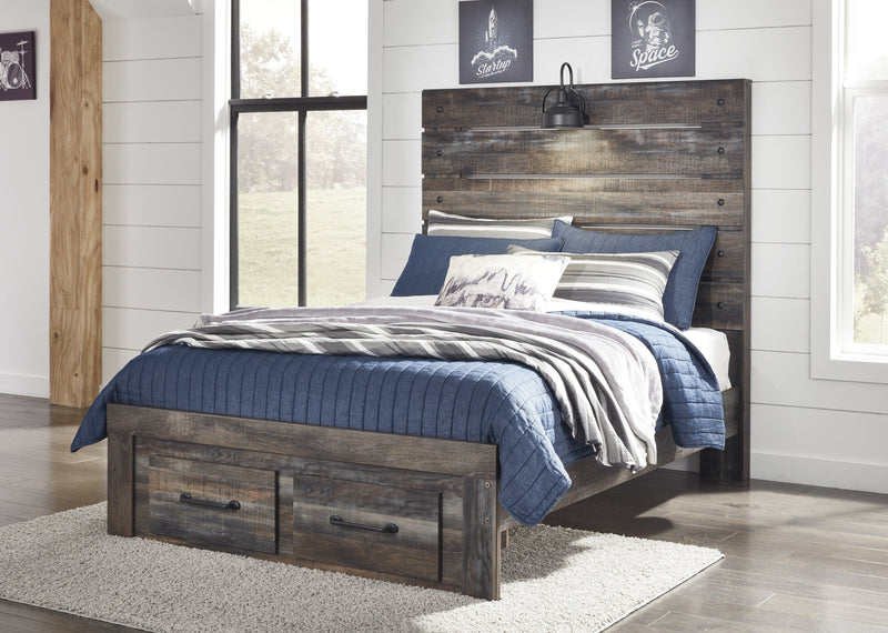 Drystan Brown Youth Footboard Storage Bedroom Set - DMV Furniture