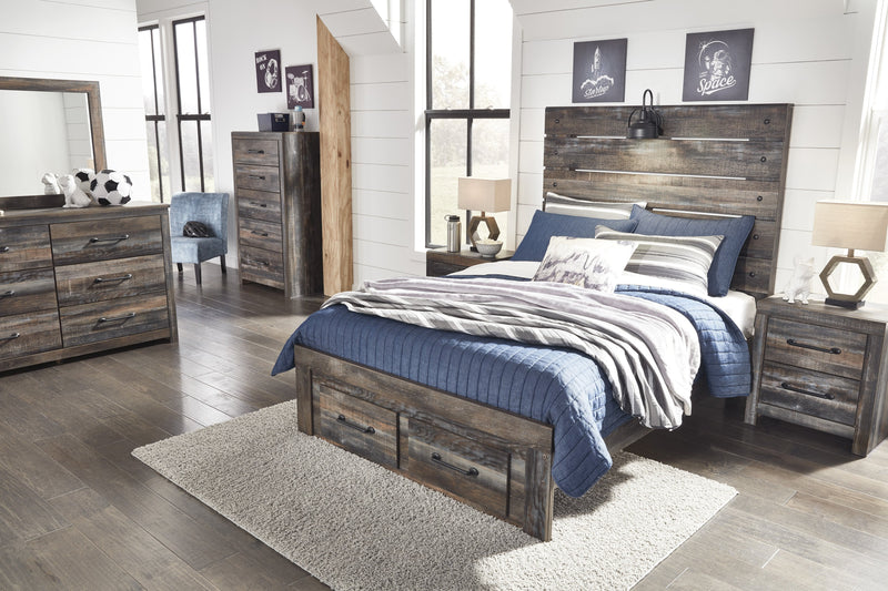 Drystan Brown Youth Footboard Storage Bedroom Set - DMV Furniture
