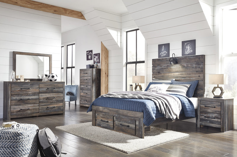 Drystan Brown Youth Footboard Storage Bedroom Set - DMV Furniture